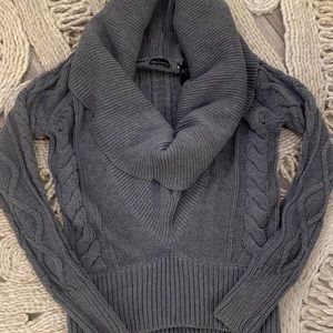 Gray cable knit sweater